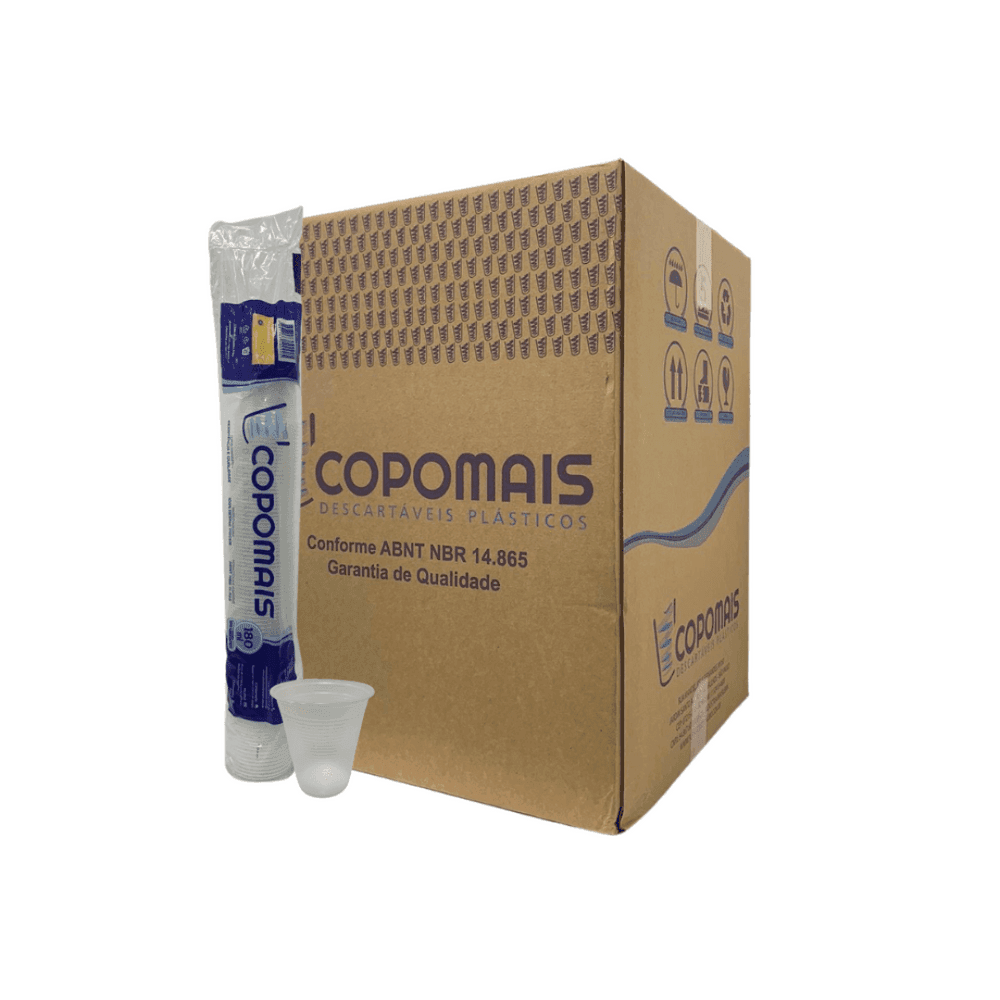 Produto Copo 180ml Transparente PS Copomais 2.500 unidades