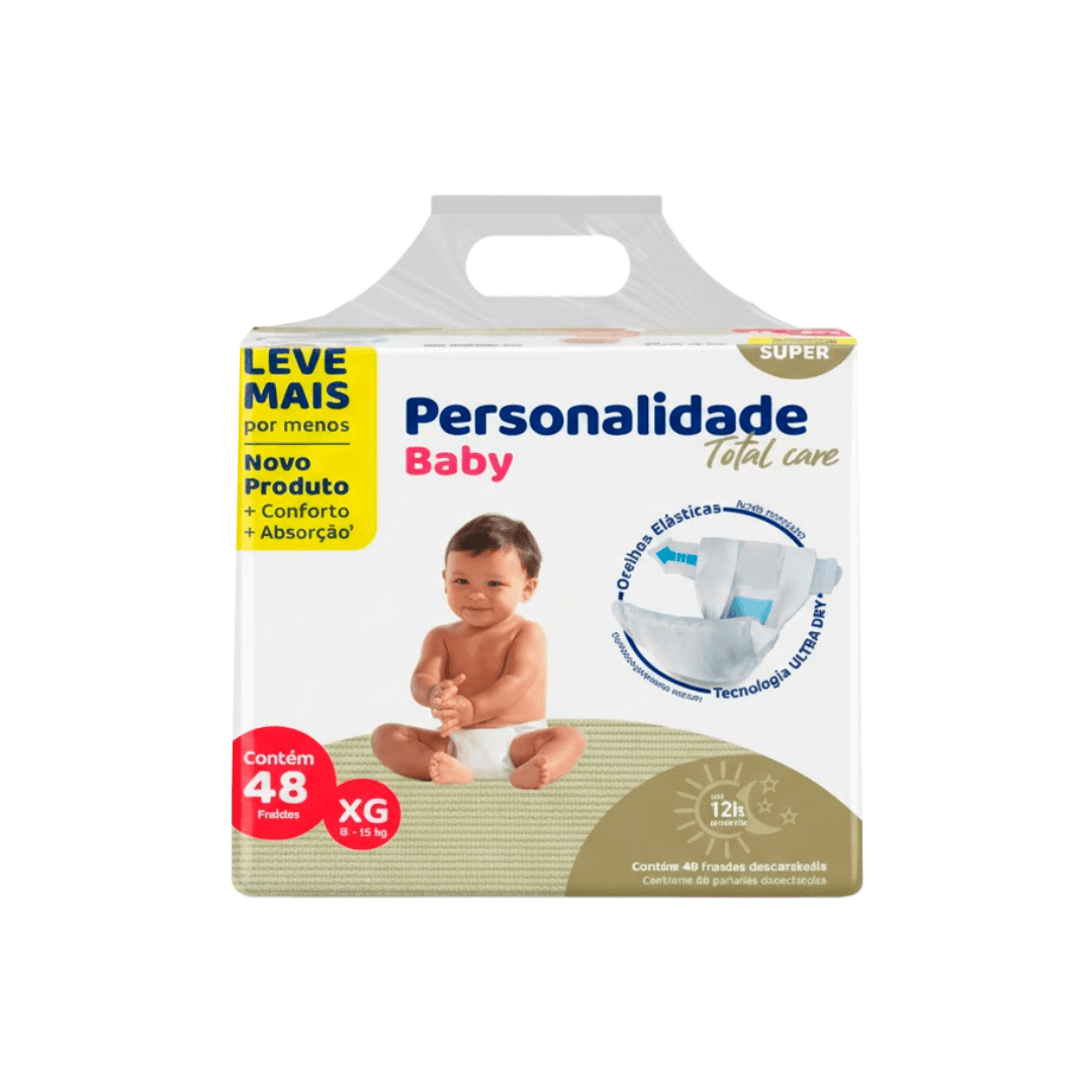 Produto Fralda Personalidade Baby Total Care com 48 Unidades XG