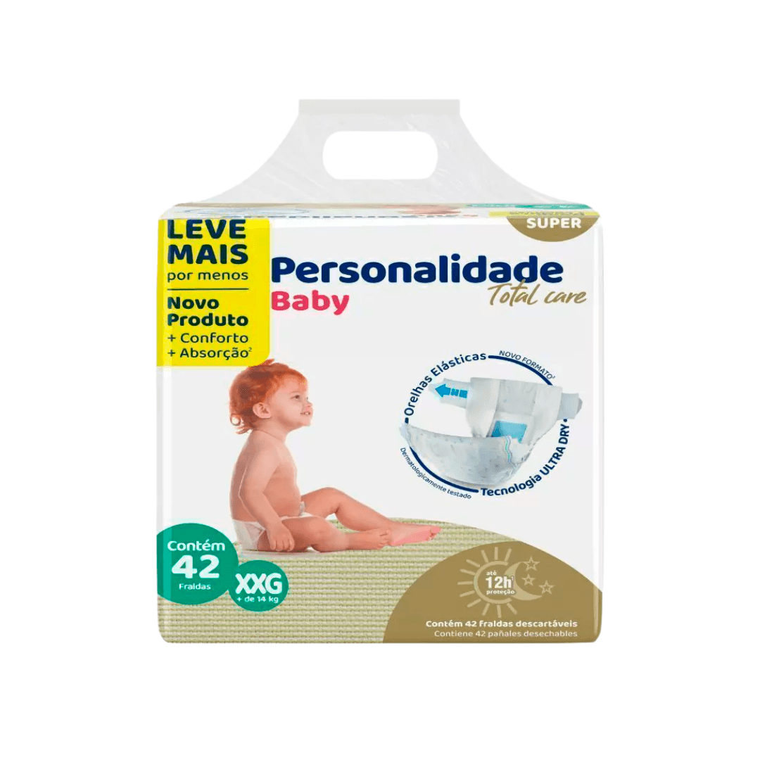 Produto Fralda Personalidade Baby Total Care com 42 Unidades XXG