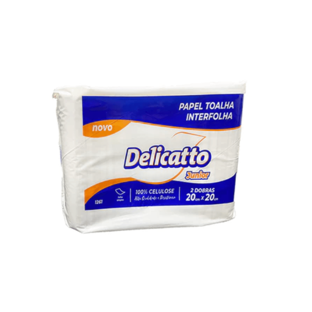 Produto Papel Interfolha 2 Dobras Folha Simples 100% Celulose Delicatto Junior