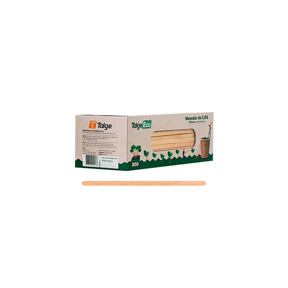 Produto Mexedores de Café e Bebidas 190mm Talge 500 unidades