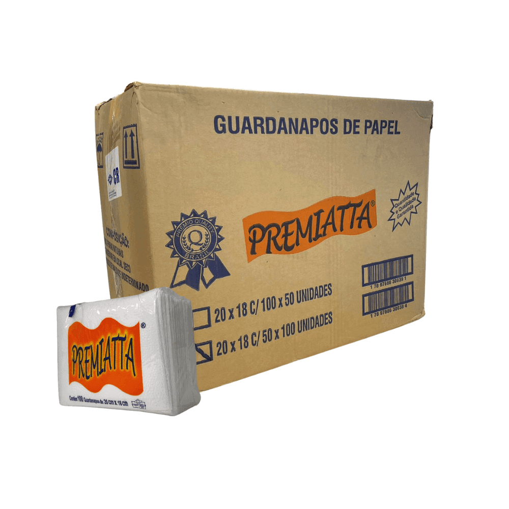Produto Guardanapo 20x18cm folha simples Premiatta com 5.000 folhas