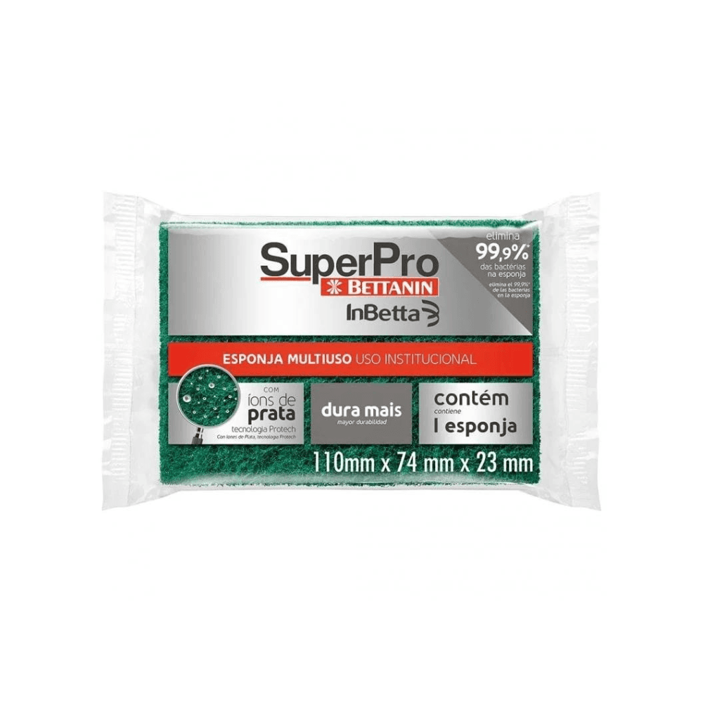 Produto Esponja Dupla Face Multiuso SuperPro Bettanin Unitária 9410