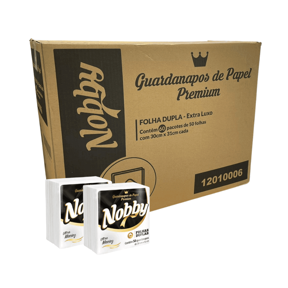Produto Guardanapo 30x31cm Folha Dupla Nobby com 3.000 folhas