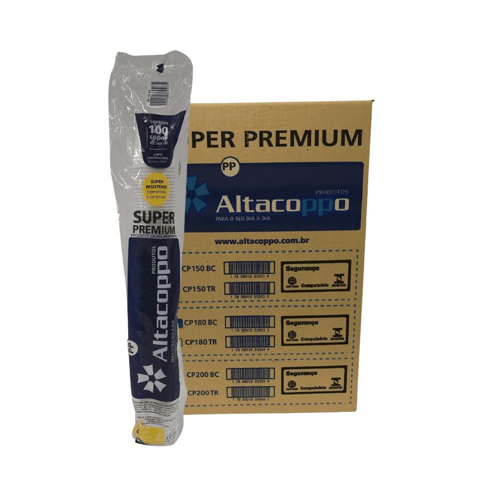 Produto Copo 180ml Branco PP Altacoppo 2.500 unidades