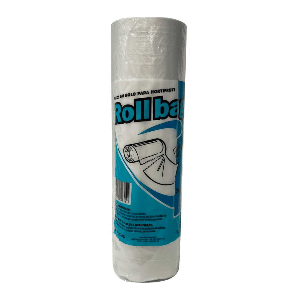 Produto Bobina 30x40cm Saco Plástico Picotado Rollbag 500 unidades