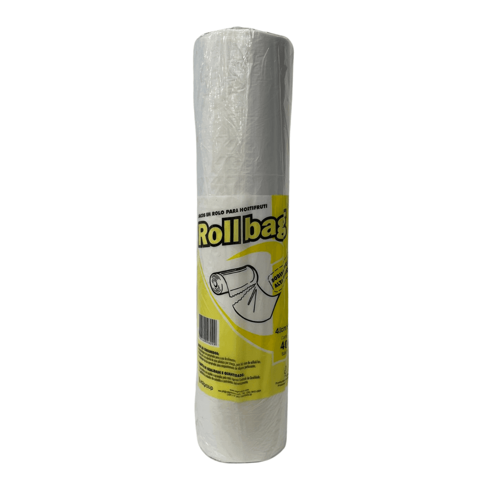 Produto Bobina 40x60cm Saco Plástico Picotado Rollbag 400 unidades