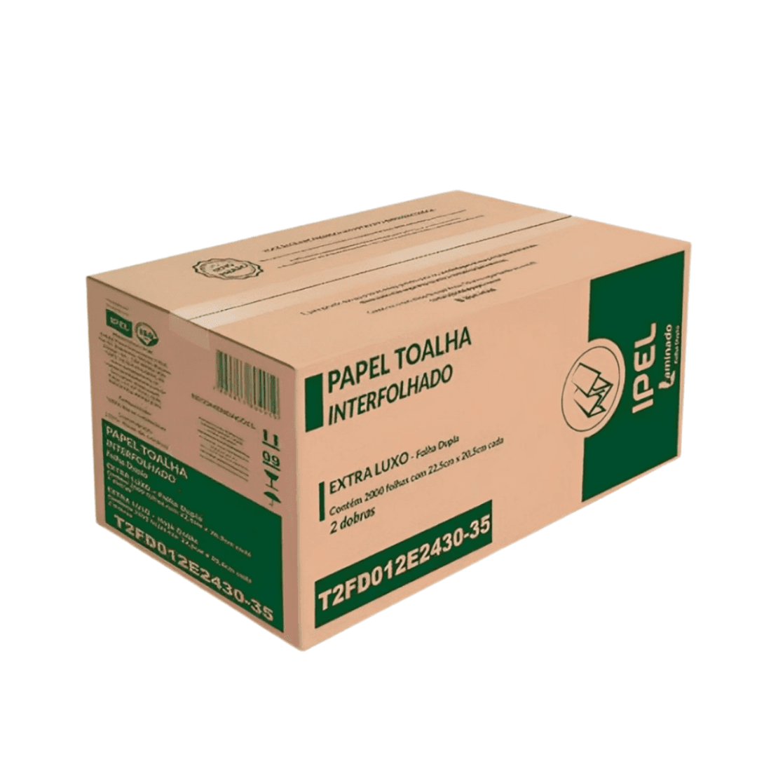 Produto Papel Interfolha Folha Dupla 100% Celulose Ipel 2.000 folhas