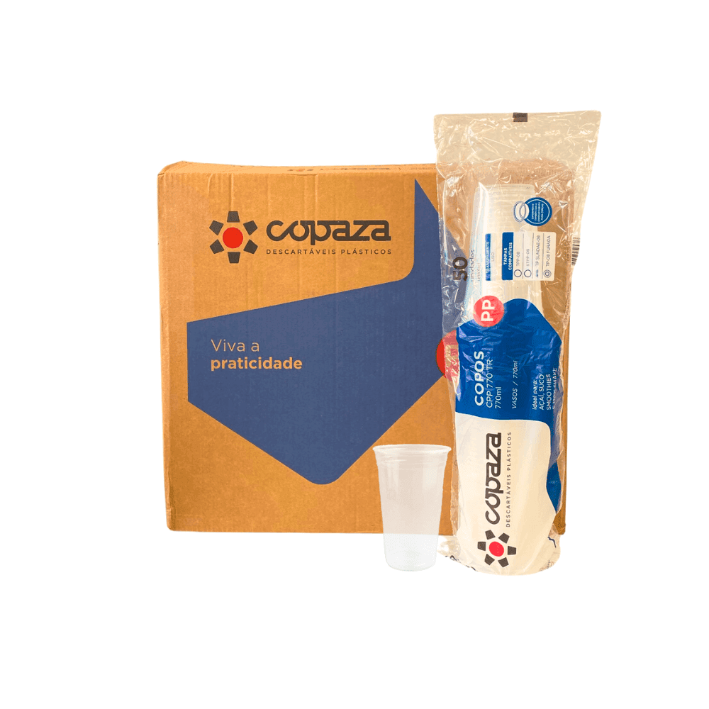Produto Copo 770ml Copaza Transparente PP 500 unidades