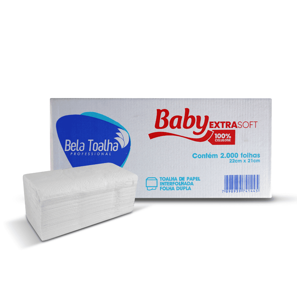 Produto Papel Interfolha 100% Celulose Folha Dupla Baby 2.000 folhas