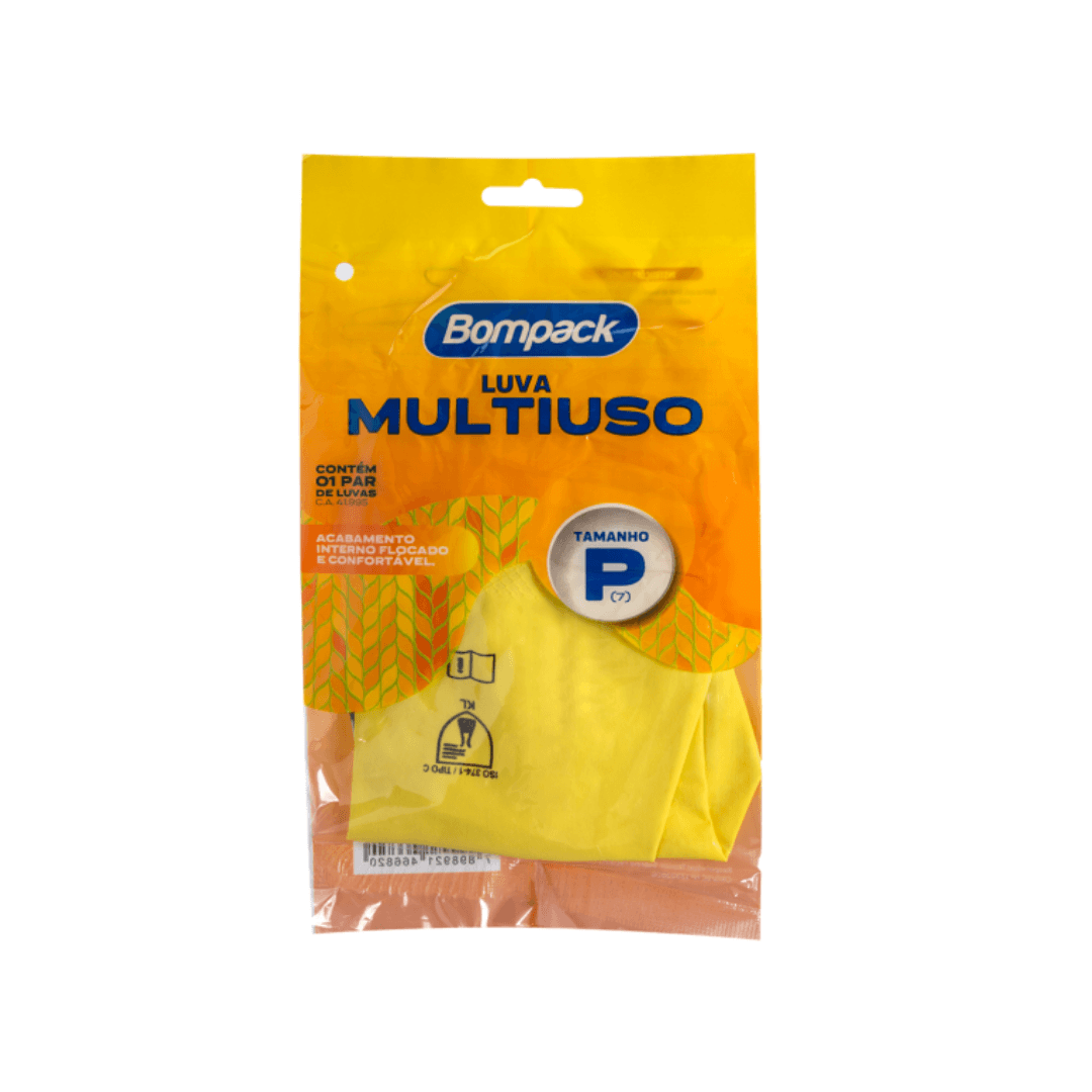 Luva de Látex Laranja G Sanro Plus C.A 6110 Proteção contra