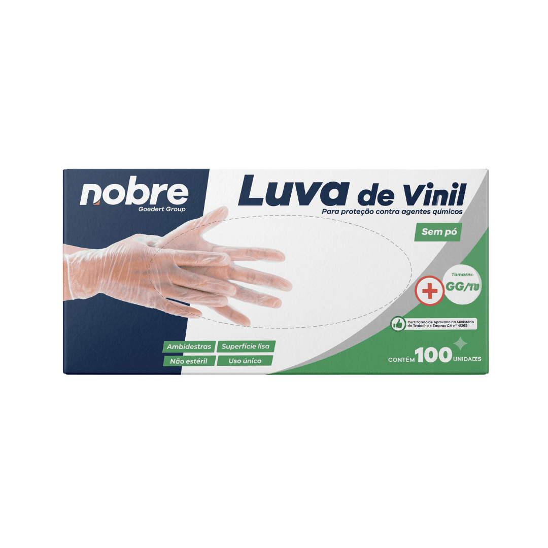 Produto Luva de Vinil Sem Pó GG Nobre