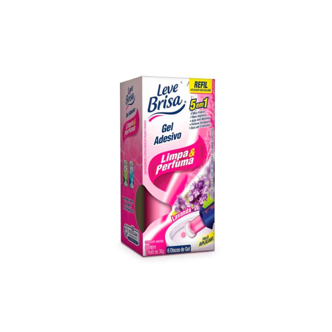 Produto Gel Sanitário Adesivo Refil Leve Brisa Lavanda com 6 Aplicações