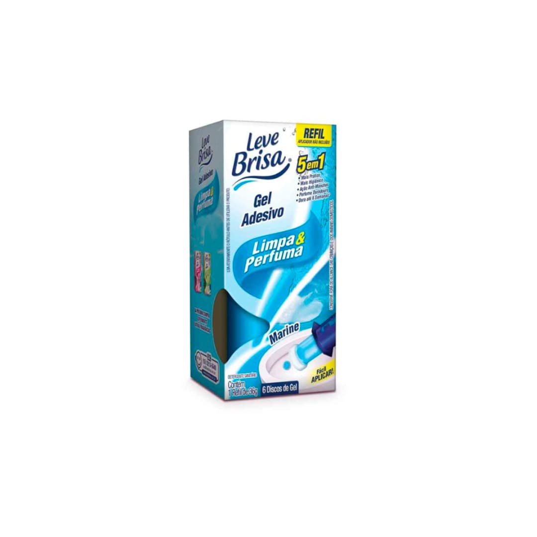 Produto Gel Sanitário Adesivo Refil Leve Brisa Marine com 6 Aplicações