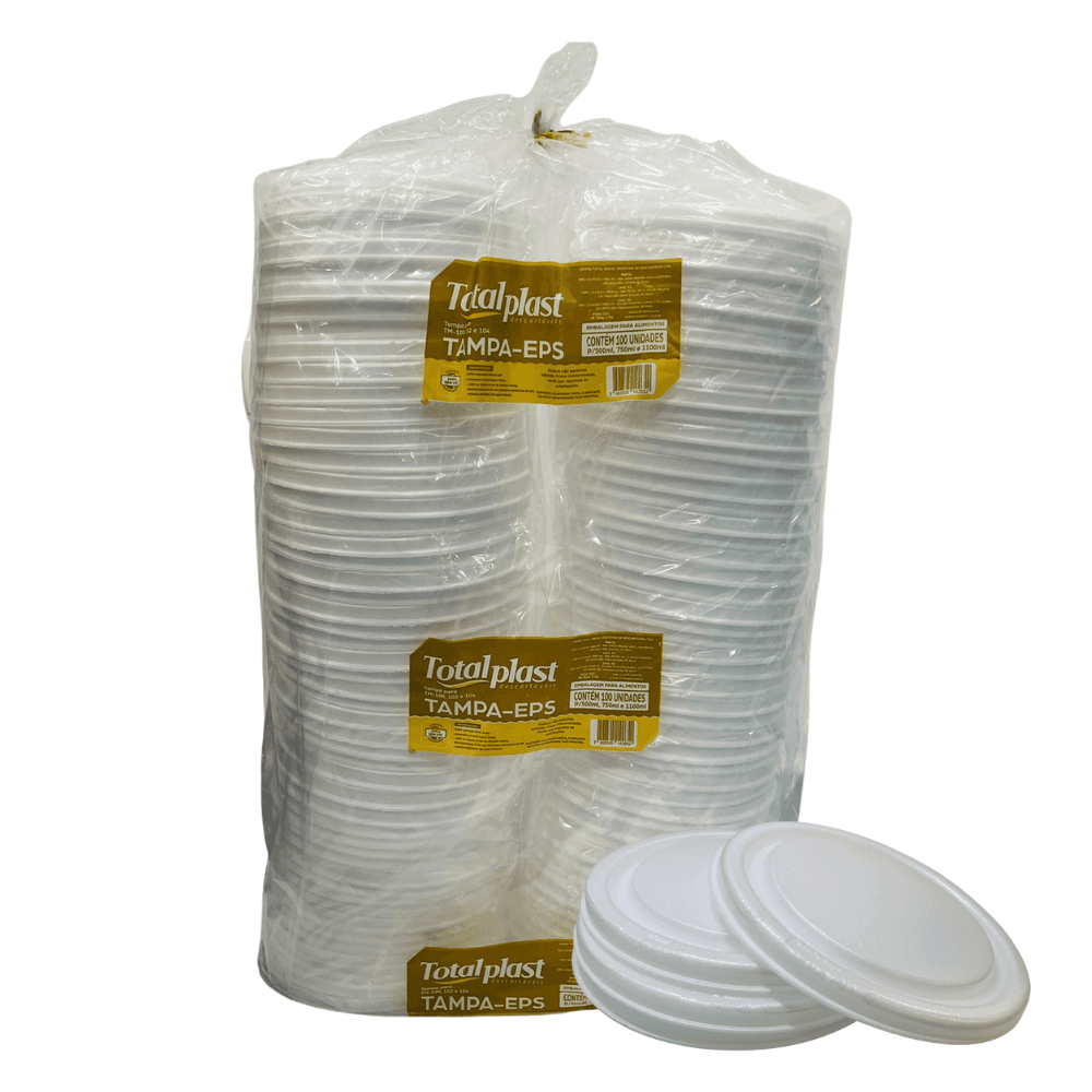 Produto Tampa para Marmitex 500/750/1100ml Totalplast 100 unidades
